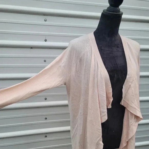 ANN TAYLOR LOFT WOMEN'S CARDIGAN BLUE LONG SLEEVE OPEN FRONT Wool Blend M - Picture 3 of 9